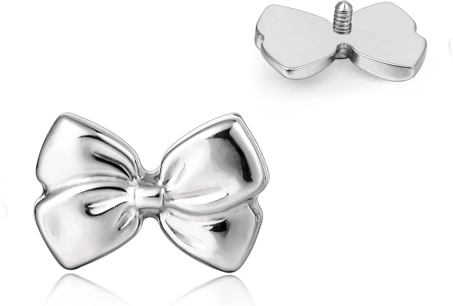 limerencia F136 Titanium Hypoallergenic Piercing Jewelry 18G 6mm 8mm 10mm Flat Back Internally Threaded Implant Grade Climber Stud Crawler Earrings For Cartilage,Tragus,Helix,Conch,Nose,Lip(1pc)