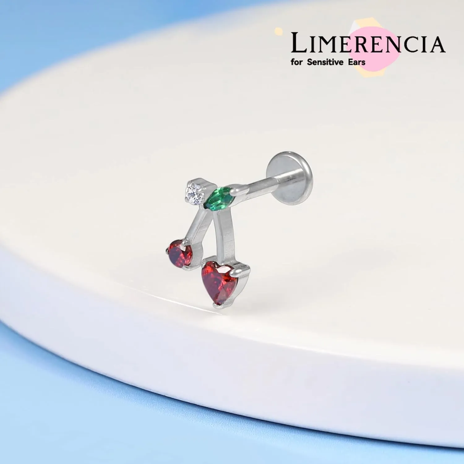 limerencia F136 Titanium Hypoallergenic Piercing Jewelry 18G 6mm 8mm 10mm Flat Back Internally Threaded Implant Grade Climber Stud Crawler Earrings For Cartilage,Tragus,Helix,Conch,Nose,Lip(1pc)