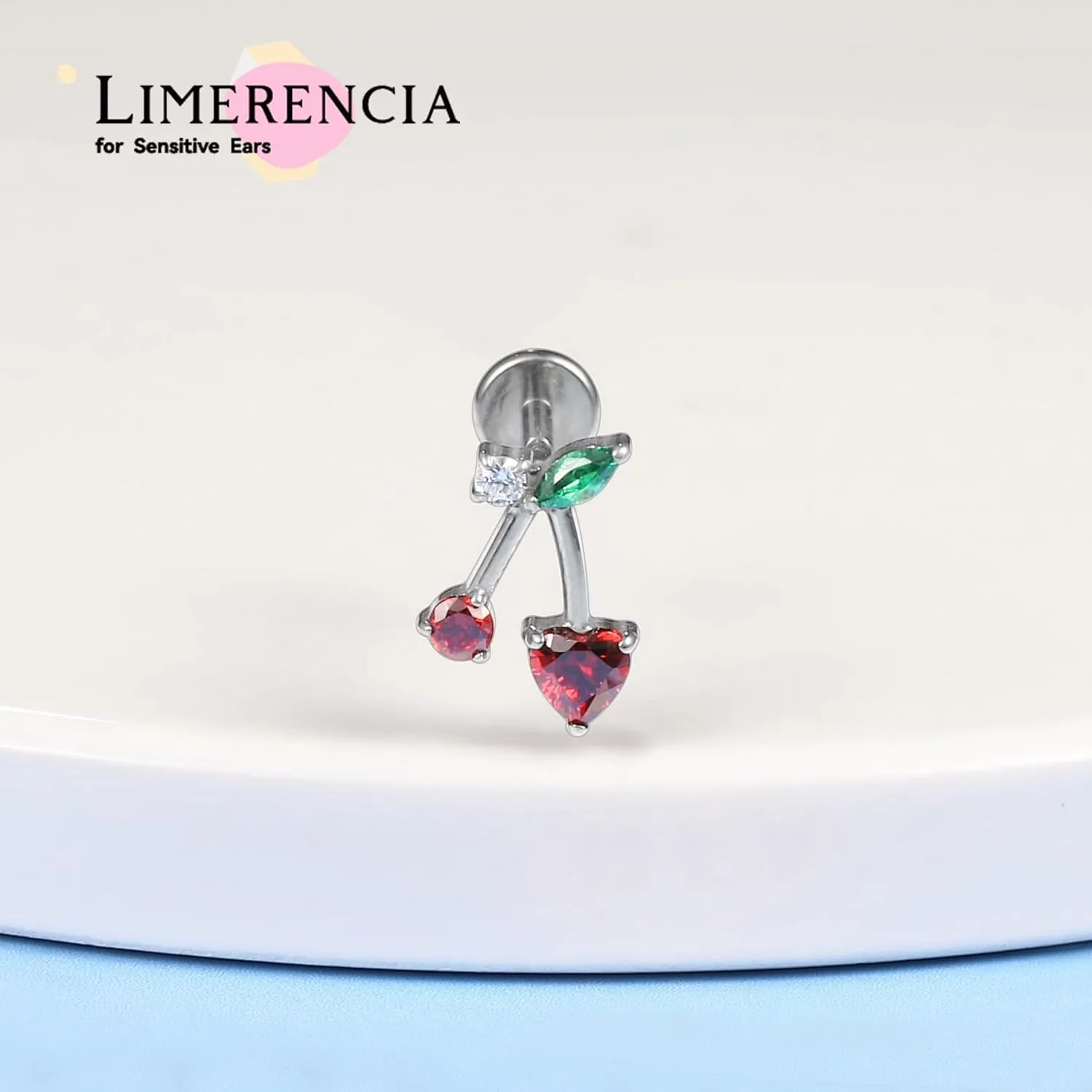 limerencia F136 Titanium Hypoallergenic Piercing Jewelry 18G 6mm 8mm 10mm Flat Back Internally Threaded Implant Grade Climber Stud Crawler Earrings For Cartilage,Tragus,Helix,Conch,Nose,Lip(1pc)