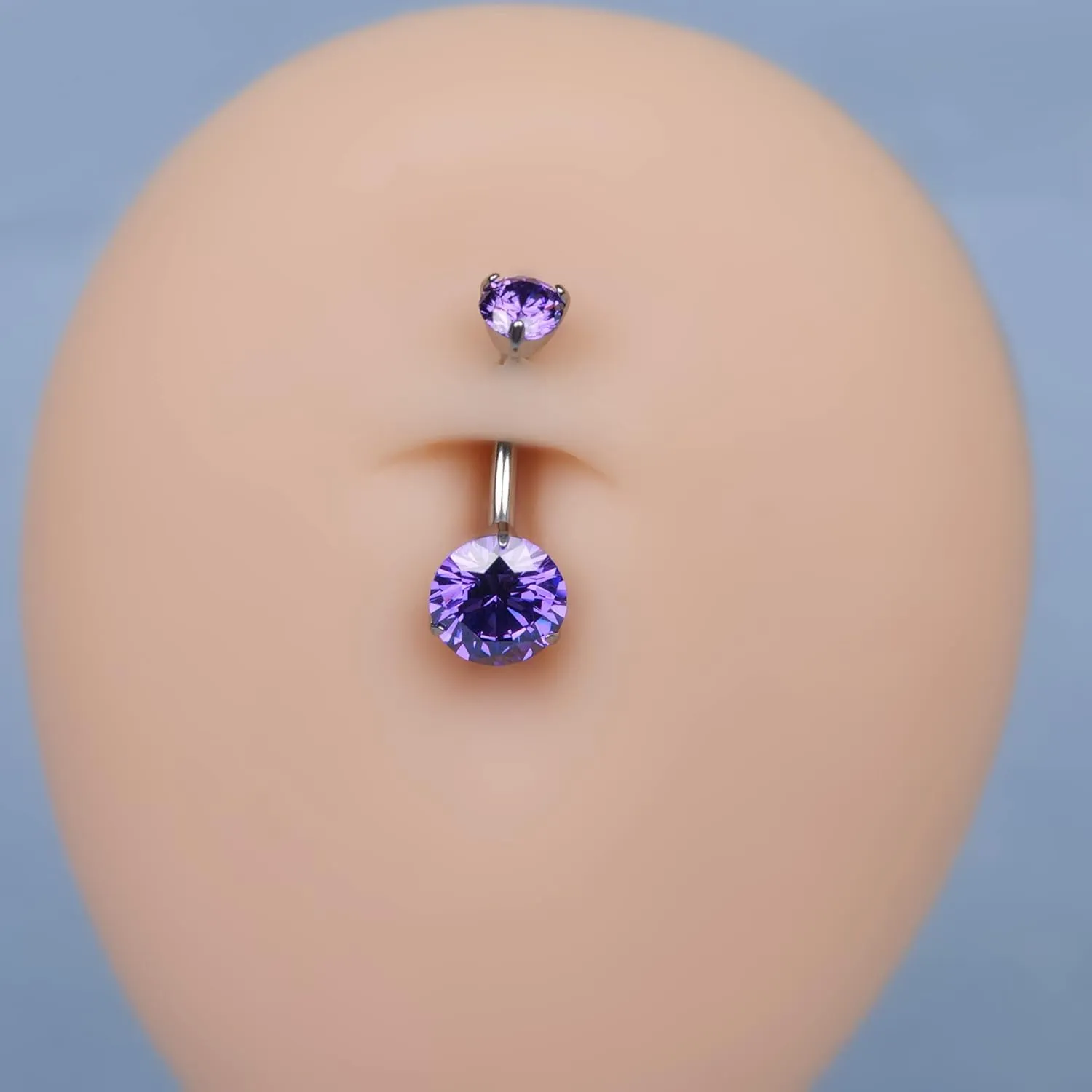 limerencia G23 Titanium Belly Button Rings hypoallergenic medical implant grade 14G Teardrop CZ Belly Navel Rings Piercing Belly Bars