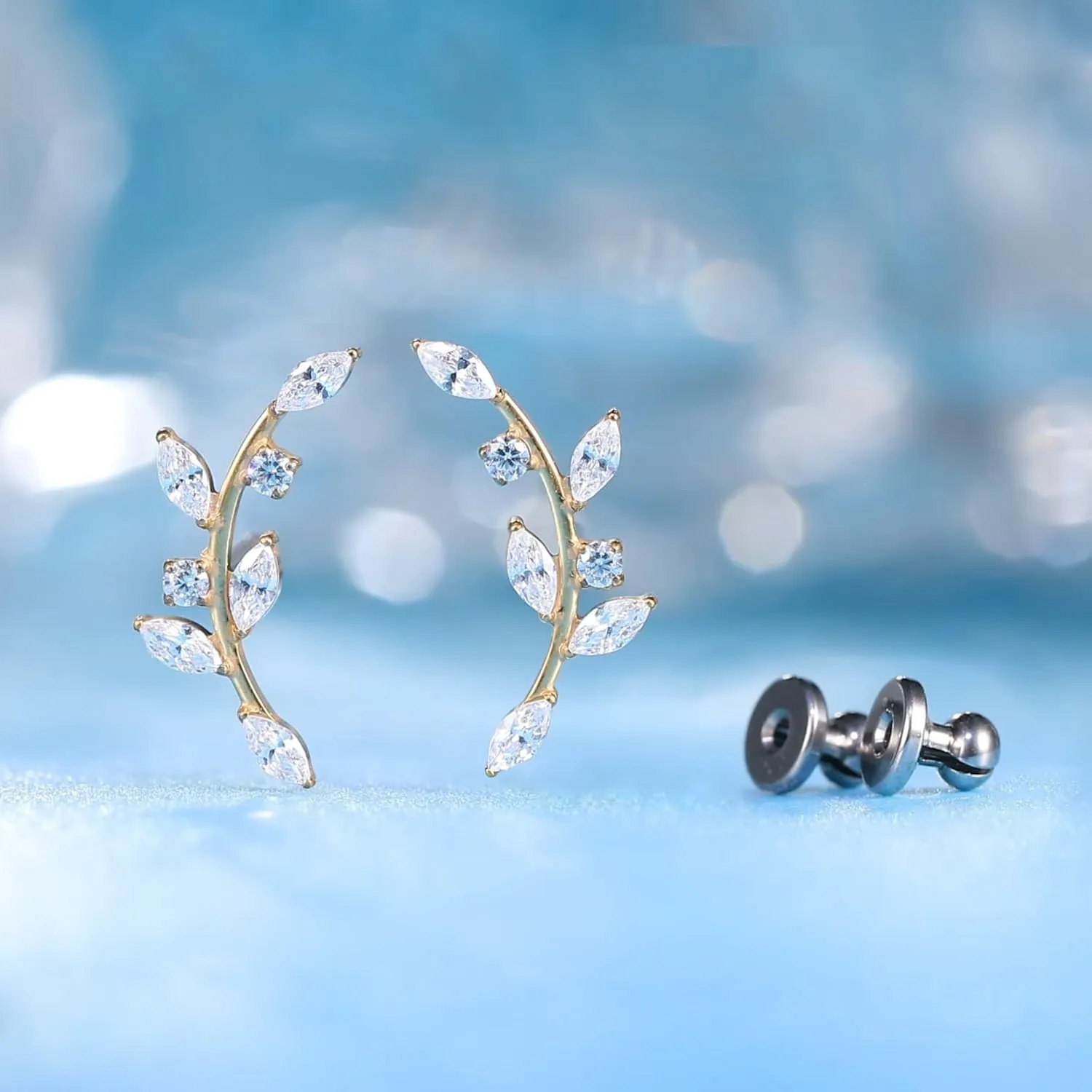 Limerencia Implant Grade Pure Titanium Studs, F136 Hypoallergenic G23 Small Dainty Cubic Zirconia Earrings for Women's Sensitive Ears