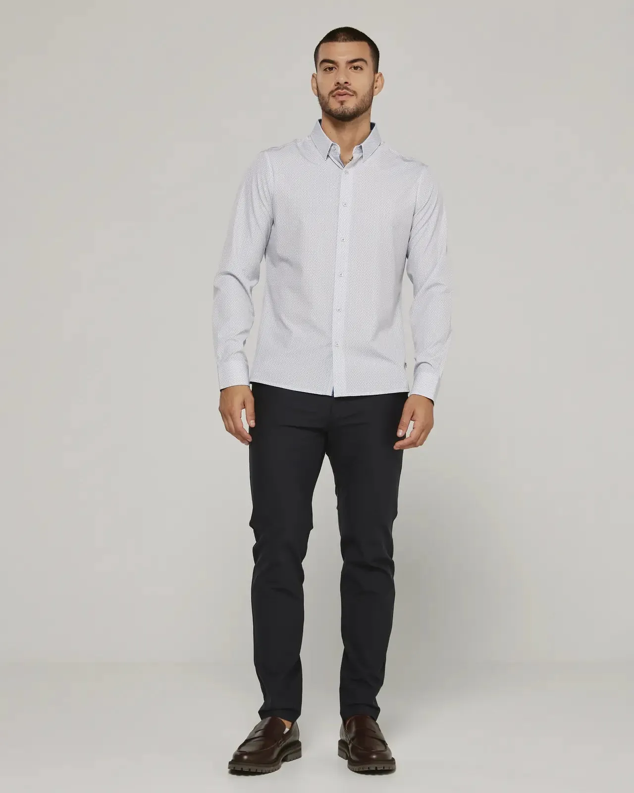 Long sleeve William button down men shirt will