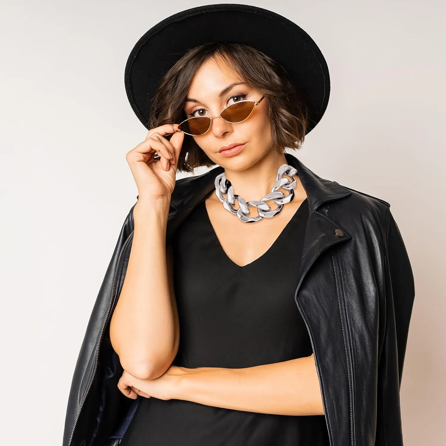 Long tiantian Chunky Gold Necklace Statement Necklace for Women's Jewelry Gold Chain Layered Toggle Clasp Necklaces Gifts