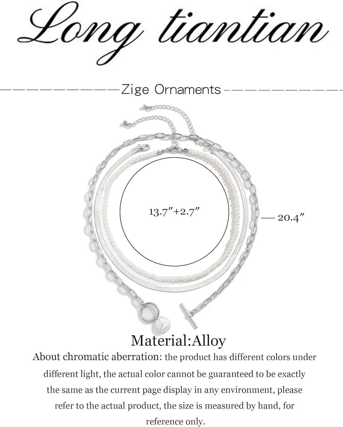 Long tiantian Chunky Gold Necklace Statement Necklace for Women's Jewelry Gold Chain Layered Toggle Clasp Necklaces Gifts