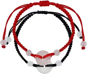 Lucky Buckle Bracelet Male Female Red Rope Braided Vintage, Talisman, Growing Wish Bracelet Braiding Woven Bring Happiness and Prosperity Hand String For Male, Female, Friendship Couple Guard Your Love2PCS