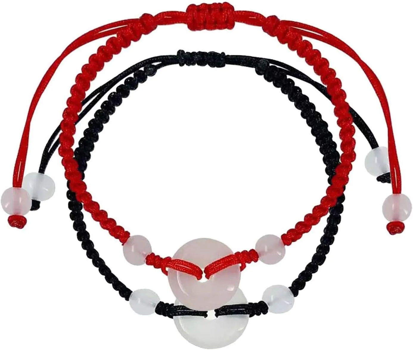 Lucky Buckle Bracelet Male Female Red Rope Braided Vintage, Talisman, Growing Wish Bracelet Braiding Woven Bring Happiness and Prosperity Hand String For Male, Female, Friendship Couple Guard Your Love2PCS