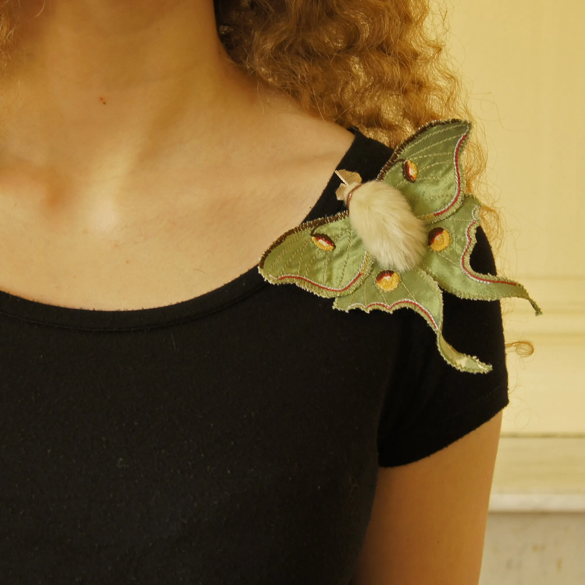 Luna Moth Brooch Entomology Jewelry Last one