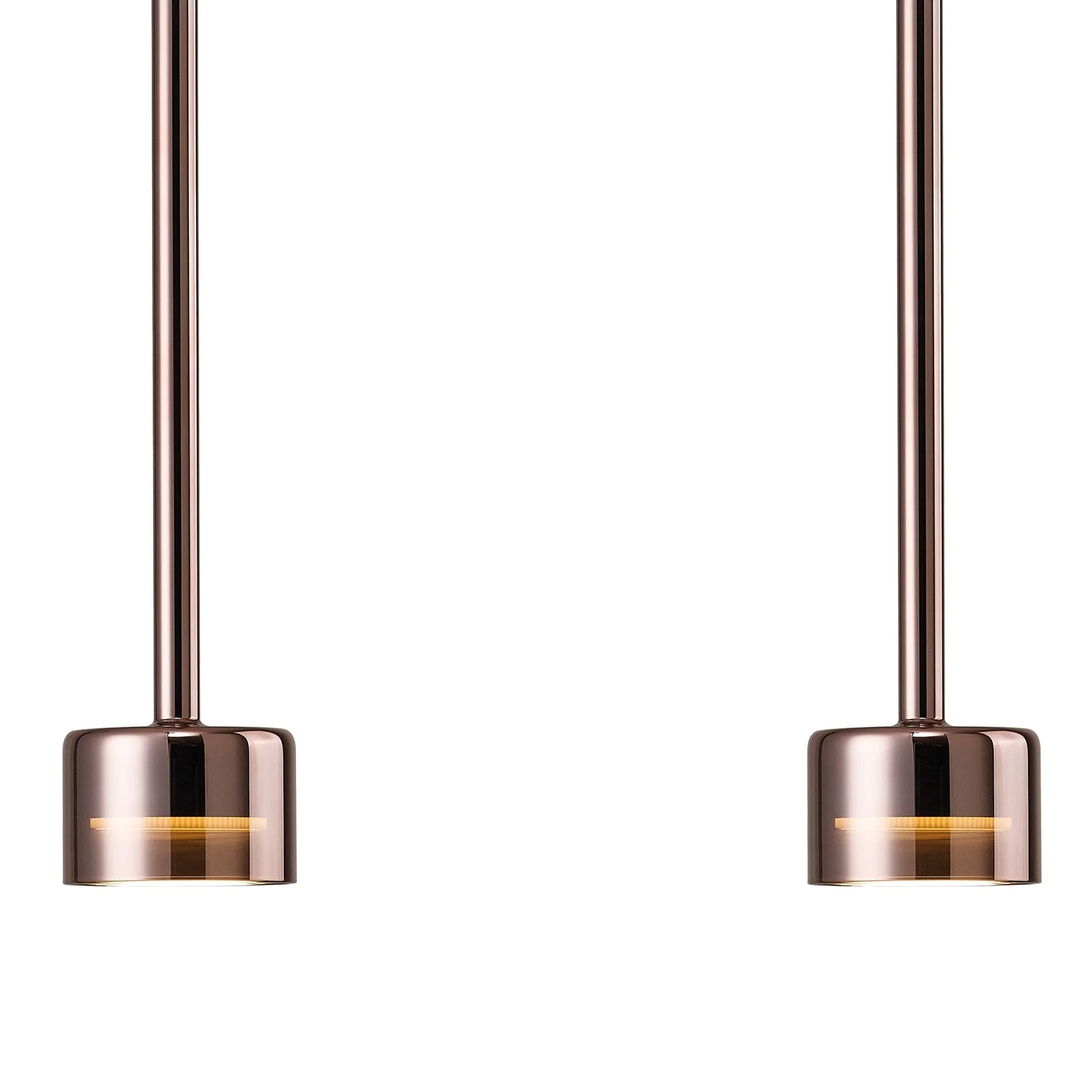 Mantra M7885 Tonic 3 Light Linear Pendant Copper/Black/Copper Glass