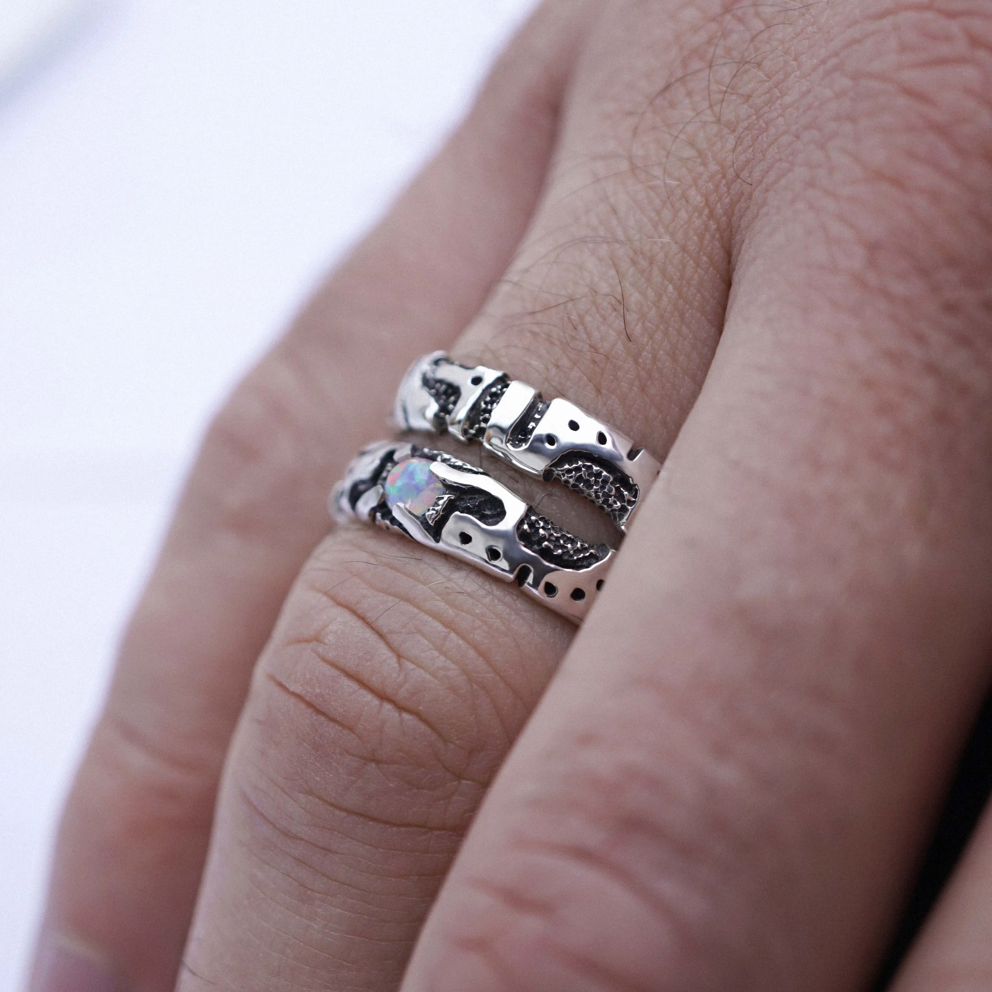 Mens Opal ring UNIT