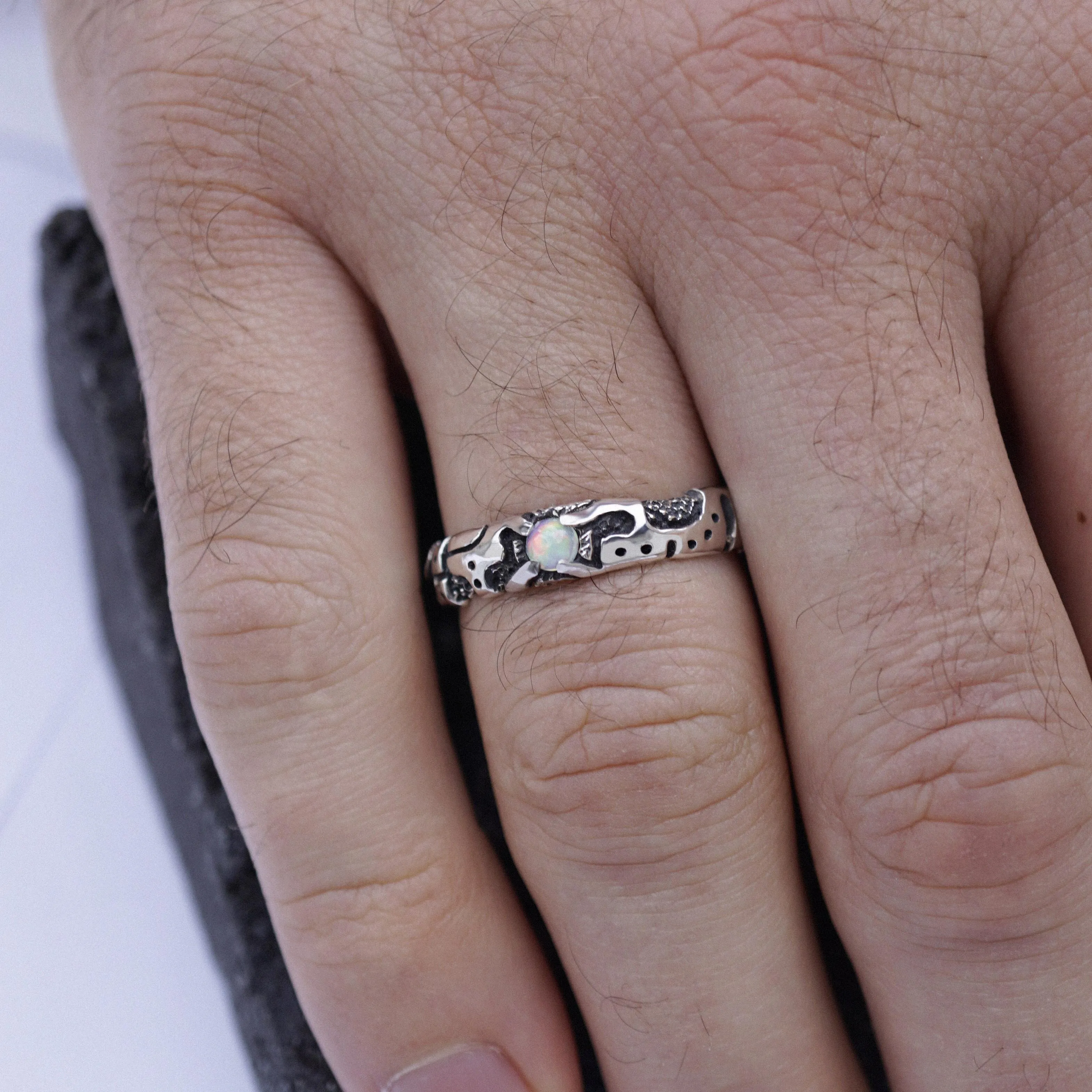 Mens Opal ring UNIT