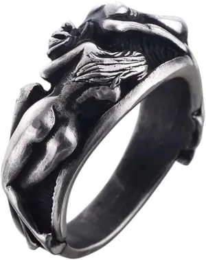Men's Ring Naked Women Rings Sexy Nude Women Punk Jewelry Party Fun Personality Gift Jewelry VHM5565