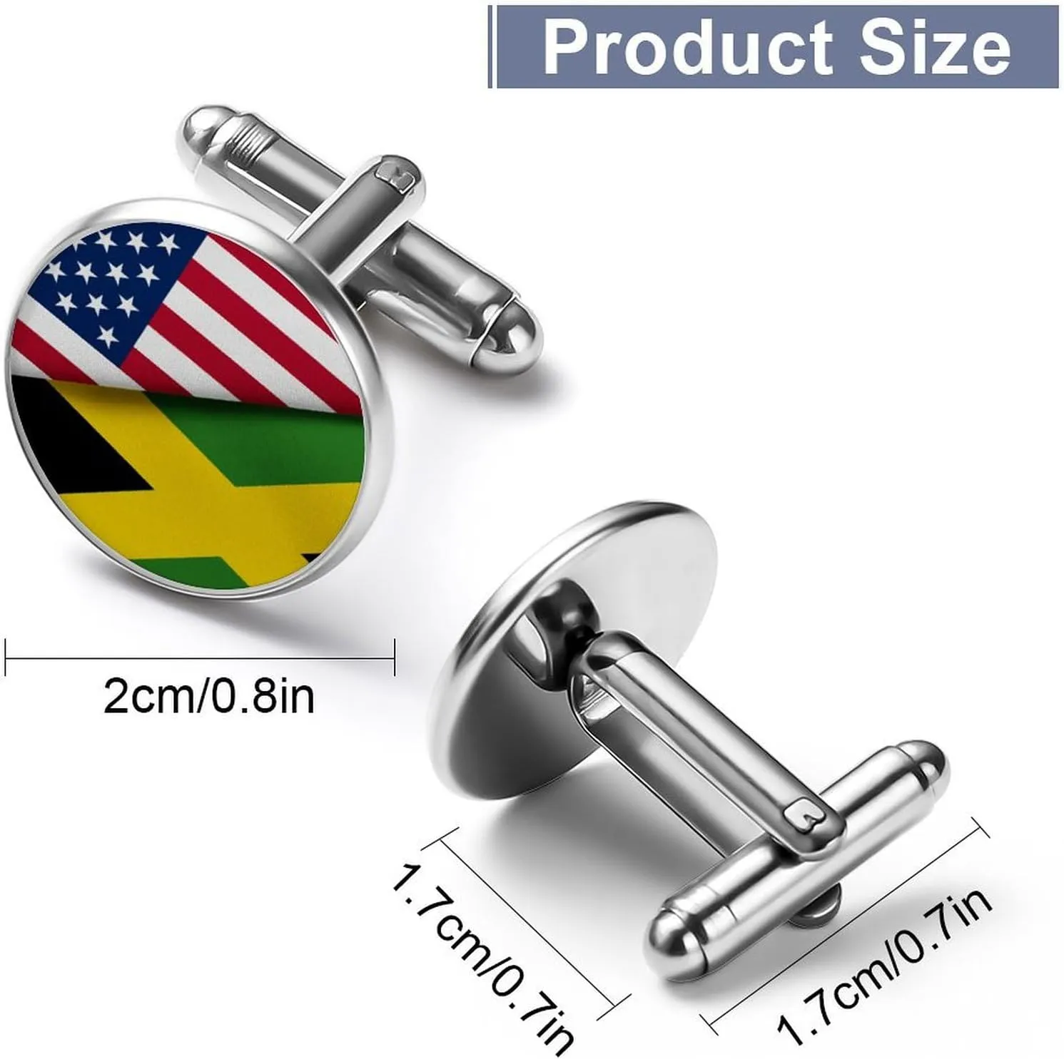 Men's Round Cuff Links, Funny Tuxedo Shirt Studs Cuff Links Accessories for Business Wedding Groomsmen