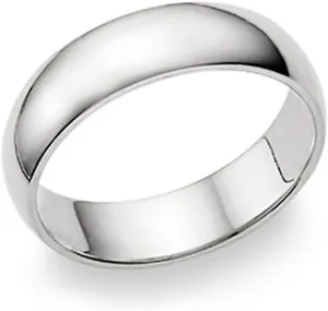 Metal Factory 6MM Sterling Silver High Polish Plain Dome Tarnish Resistant Comfort Fit Wedding Band Ring