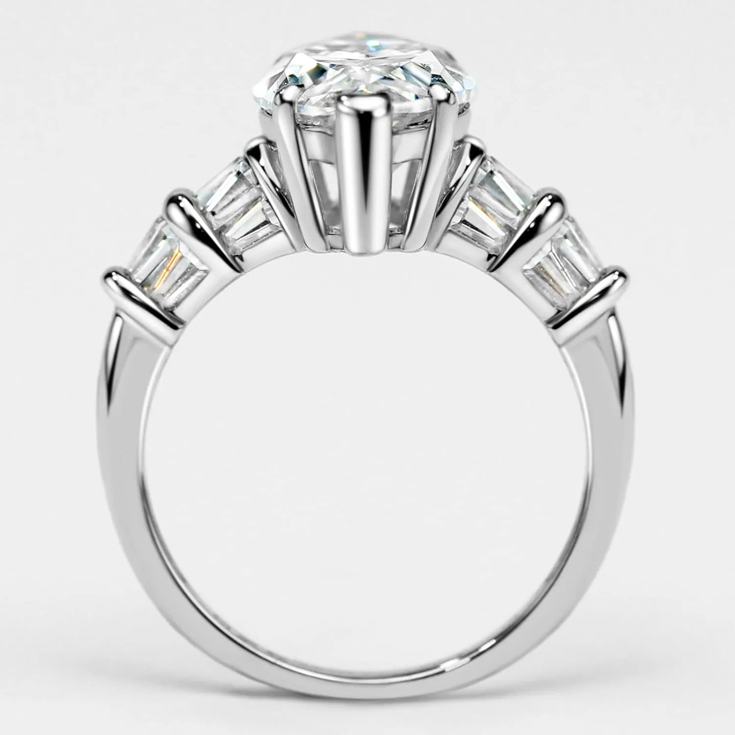 Michooyel S925 6ct Marquise Cut Cubic Zirconia Engagement Ring Wedding Promise Ring Sterling Silver Wedding Band For Women