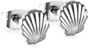Mini Shell Stud Earrings For Women Girls Stainless Steel Minimalist Dainty Tiny Delicate Scallop Seashell Cartilage Earring Small Cute Studs Gold Silver Summer Beach Ocean Ear Jewelry