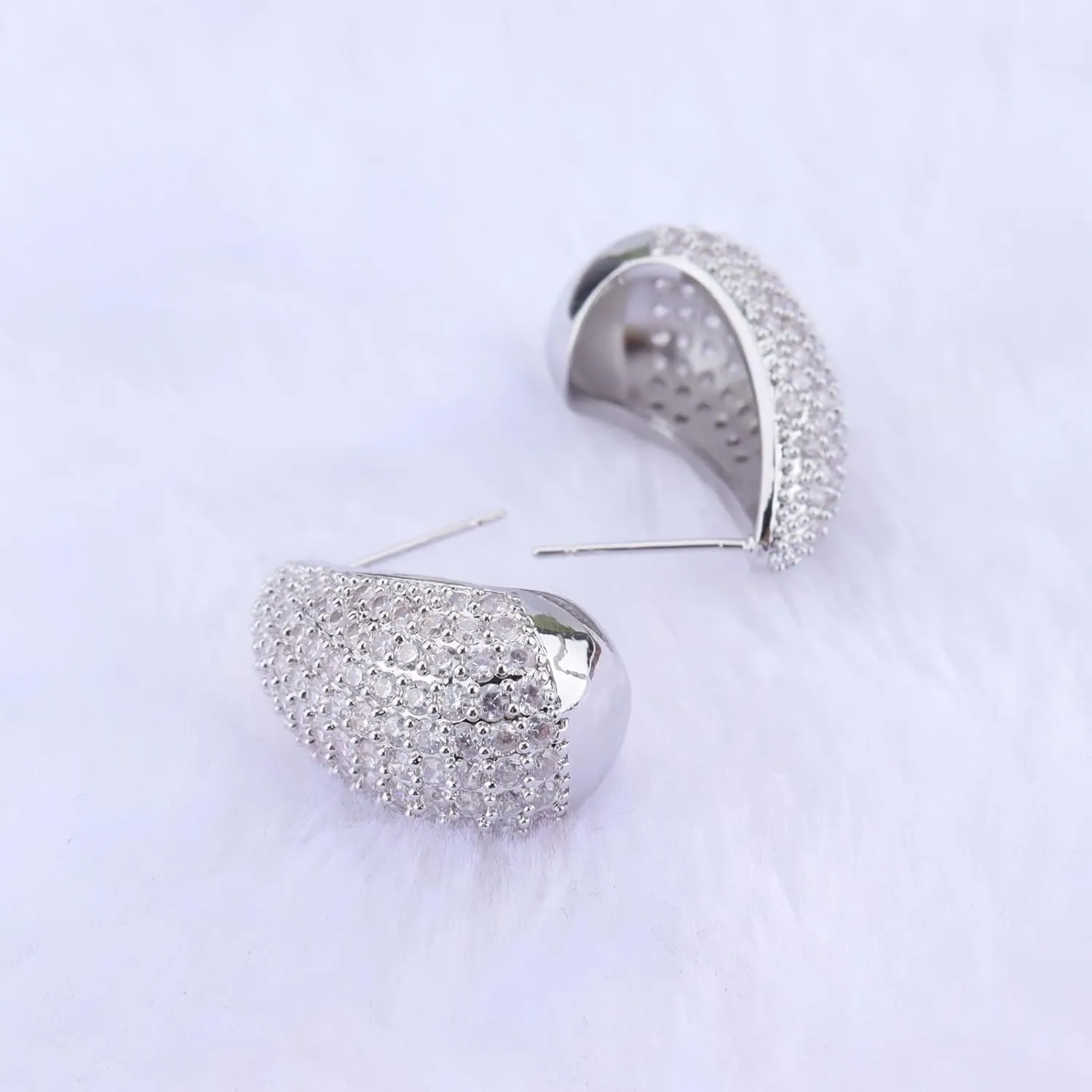 MLEPUS Rhinestone Teardrop Hoop Earrings for Women Crystal Vintage Bohemian Drops Statement Fashion Gold Plated Chunky Earrings Birthday Valentine's Day Party Jewelry Gift