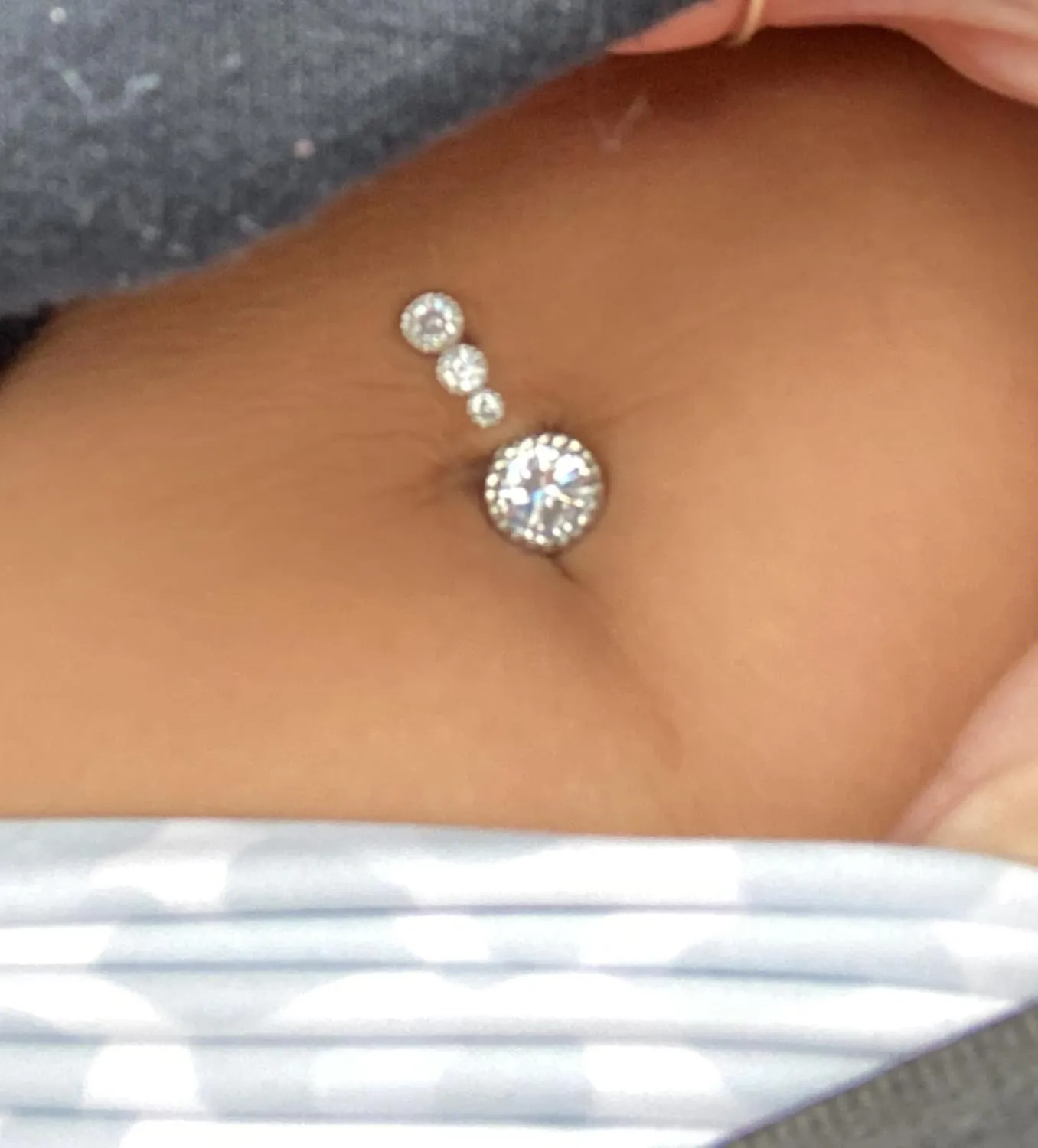 MODRSA Belly Button Ring Belly Rings Surgical Steel Belly Button Ring Hypoallergenic Clicker Belly Button Ring Navel Rings for Women