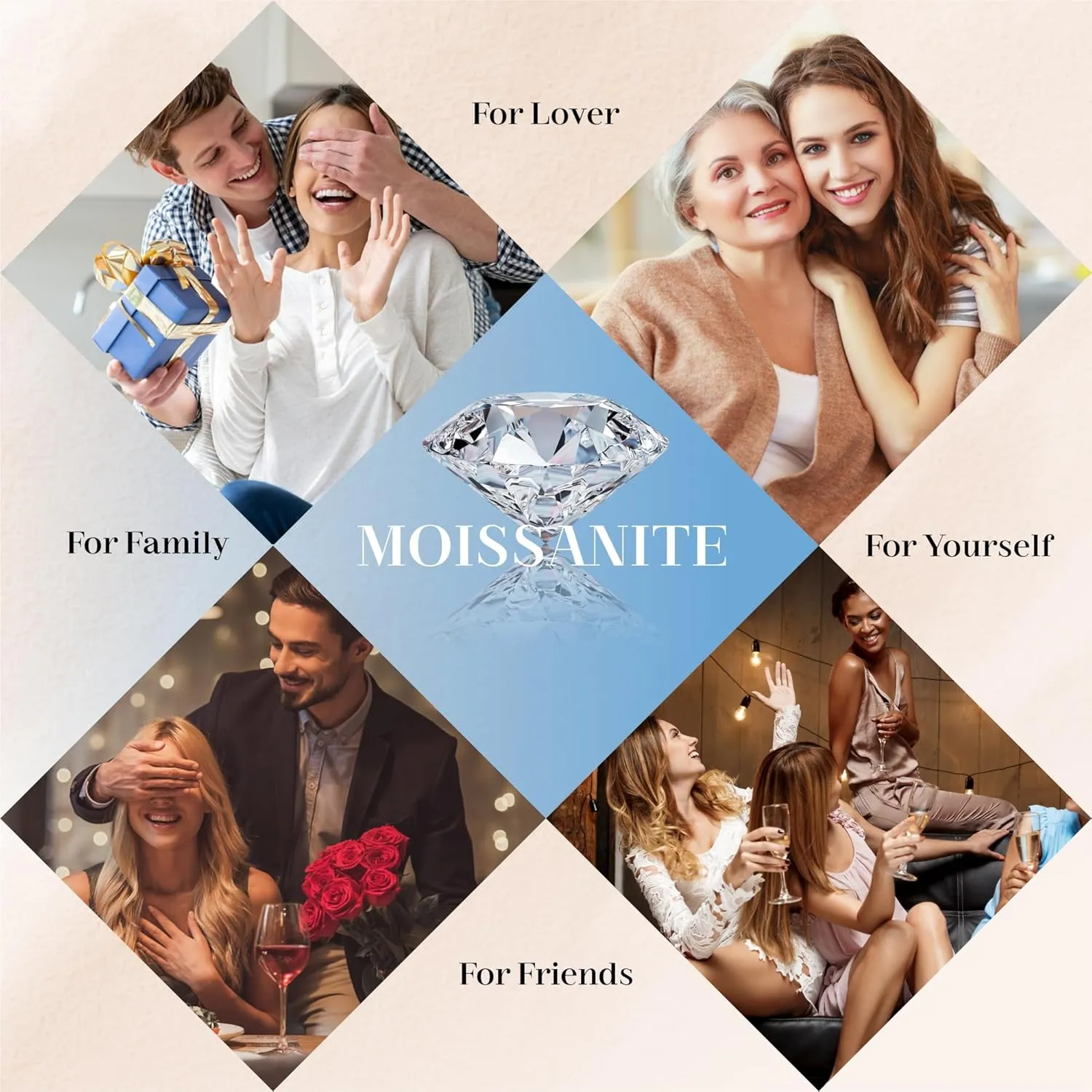 Moissanite 1-2CT Earrings for Women,18K White Gold Plated Silver,D Color VVS1 Ideal Cut,Gift for Mother/Wife/Girlfriend,with Certificate