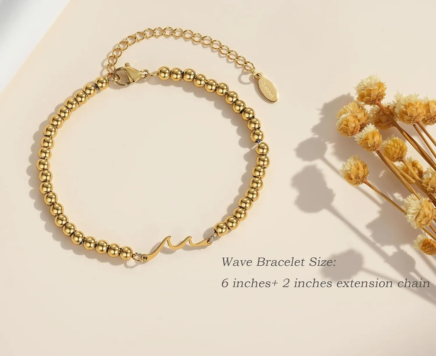 morniface Wave Bracelet for Best Friend Bestie Soul Sister Birthday Gifts, Daughter Bracelets, Mothers Day Gifts