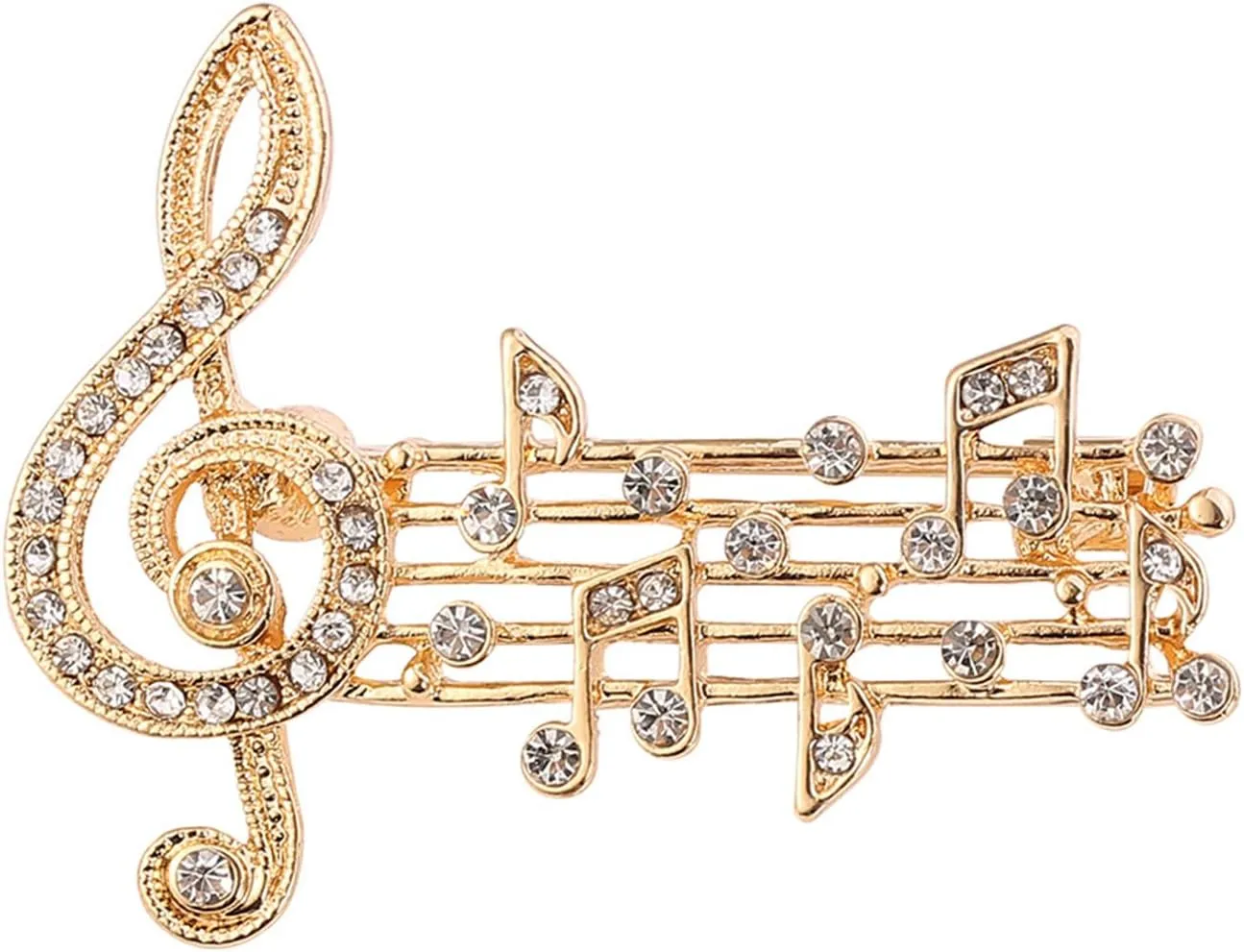 Music Note Brooch Pink for Men Women Gold /Silver Music Note Mark Brooch Lapel Pin Badge Hanging Chains Collar Brooches Pin for Career Suit Tuxedo of Shirts Tie Hat Scarf for Boyfriend Father Birthday Gift