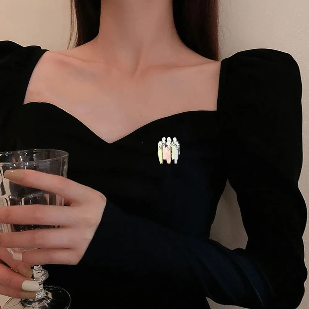 My Beautiful Sisters Brooch Pins for Women Girls Fashion Brooch Lapel Pins Dainty Elegant Dress Accessories Promise Statement Jewelry for Hat Bag Suit Tie Gift Birthday To My Bestie Best Friends Family Girls Daughters Brooches