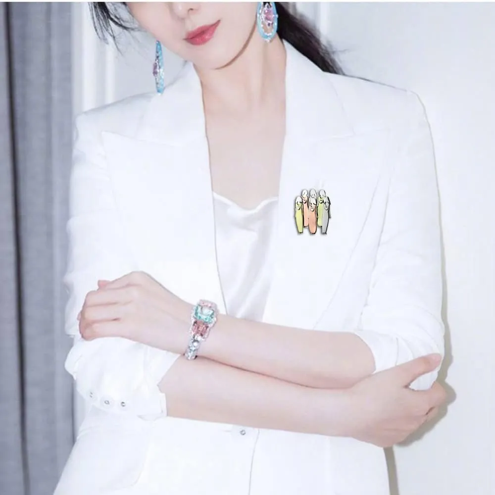 My Beautiful Sisters Brooch Pins for Women Girls Fashion Brooch Lapel Pins Dainty Elegant Dress Accessories Promise Statement Jewelry for Hat Bag Suit Tie Gift Birthday To My Bestie Best Friends Family Girls Daughters Brooches