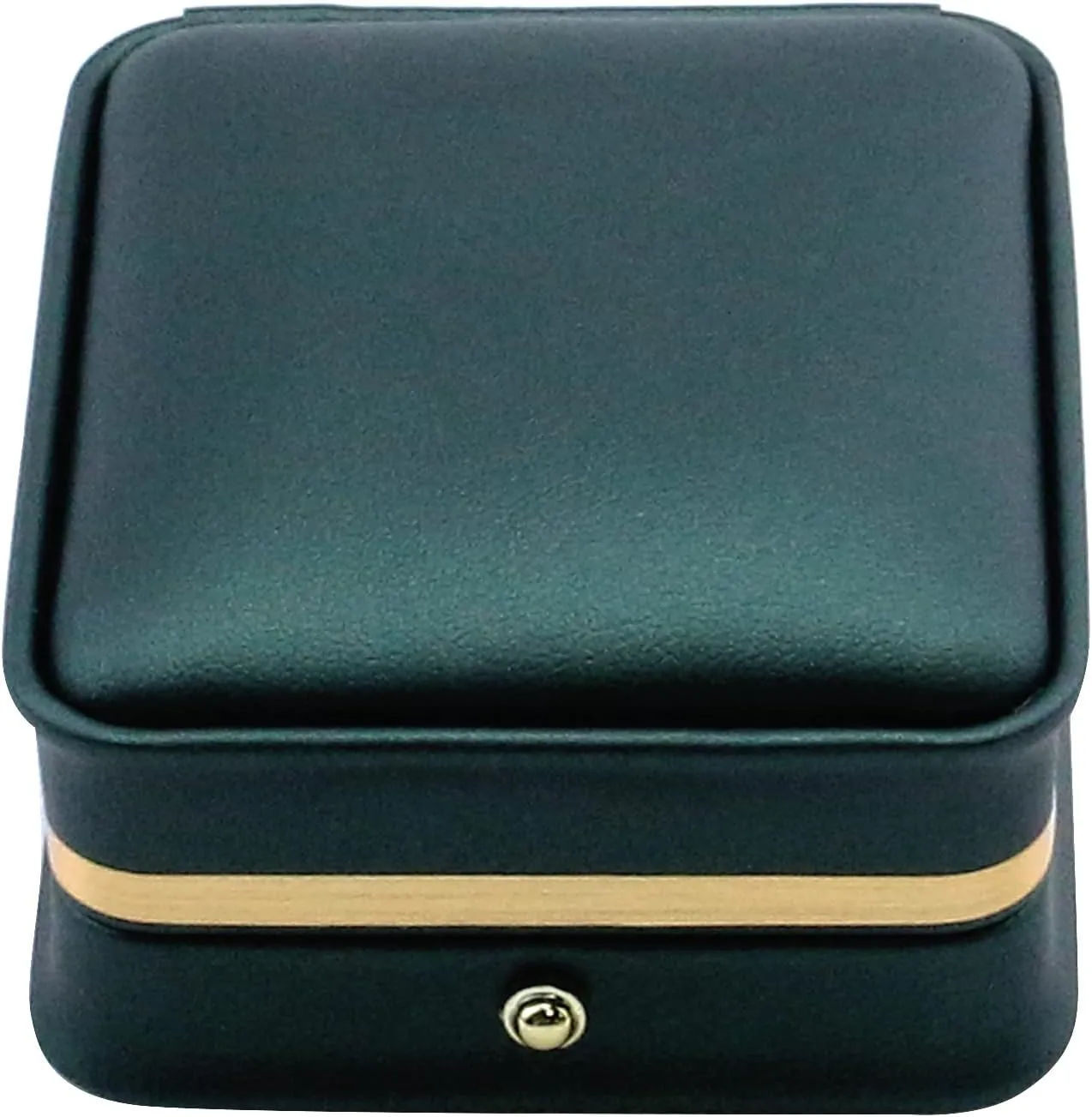 MY MIRONEY PU Leather Pendant Box Velvet Interior Necklace Pendant Box Blackish Green Jewelry Gift Box Storage Case Organizer (2.83" x 3.31" x 1.57")