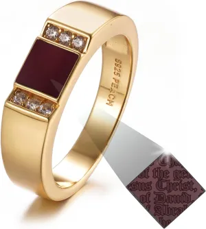 Nano Bible Gold Ring for Women with Entire Holy New Testament  Elegant Religious Christian Jewelry Gift for Mothers Day, Birthday, or Anniversary  Perfect Present for Wife, Daughter, or Girlfriend