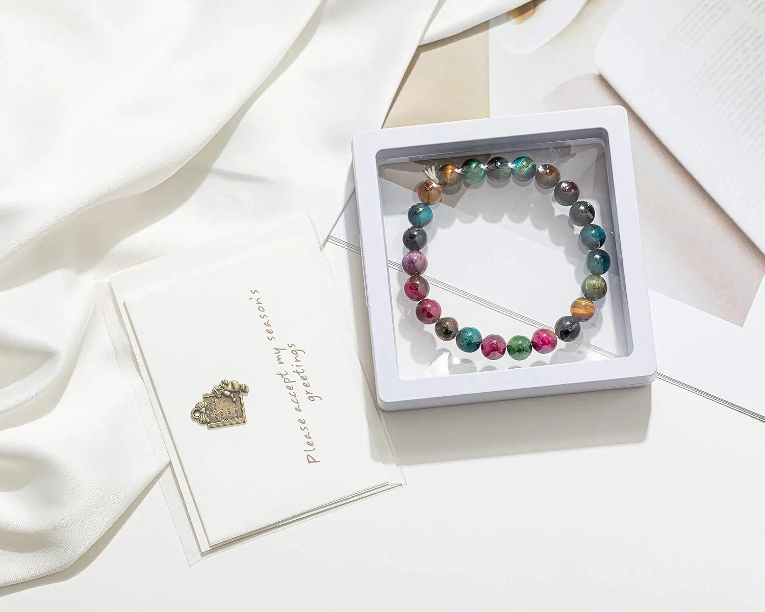 Natural 8mm Gorgeous Semi-Precious Gemstones Round Beads Stretch Bracelet 7 Inch Unisex