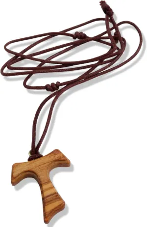 Needzo - Wood Cross Pendant, Necklace Cord Included, Religious Keepsake for Loved Ones, 1.25 Inches