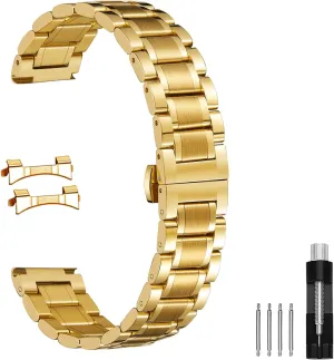 Nelumbo Quick Release Metal Chain Butterfly Clasp Watch Bands 18mm 19mm 20mm 21mm 22mm 24mm Stainless steel Watch Strap Bracelet Replacement