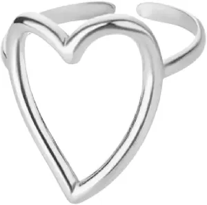 New 2025 Hollow Heart Rings For Women Open Waterproof Stainless Steel Ring Classic Simple Couple Wedding Aesthetic Jewelry Anillos Jewelry With You Accessories Trendy Best For Gift