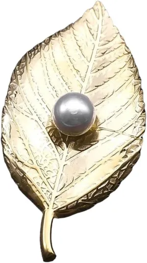 New 2025 Korean Leaf Brooches For Women Fashion Clothing Accessories Gold Color Stainless Steel Imitation Pearl Brooch Pins Jewelry Gifts With For You Jewelry Fashion Accessories Creative Gift