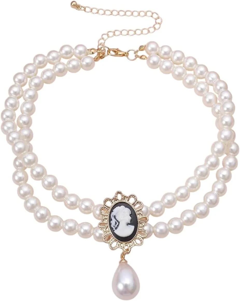 New 2026 Layered Short Imitation Pearl Choker Necklace For Women White Beads Necklaces Wedding Jewelry On Neck Lady Collar Decoration Luxury Trendy Best Gift