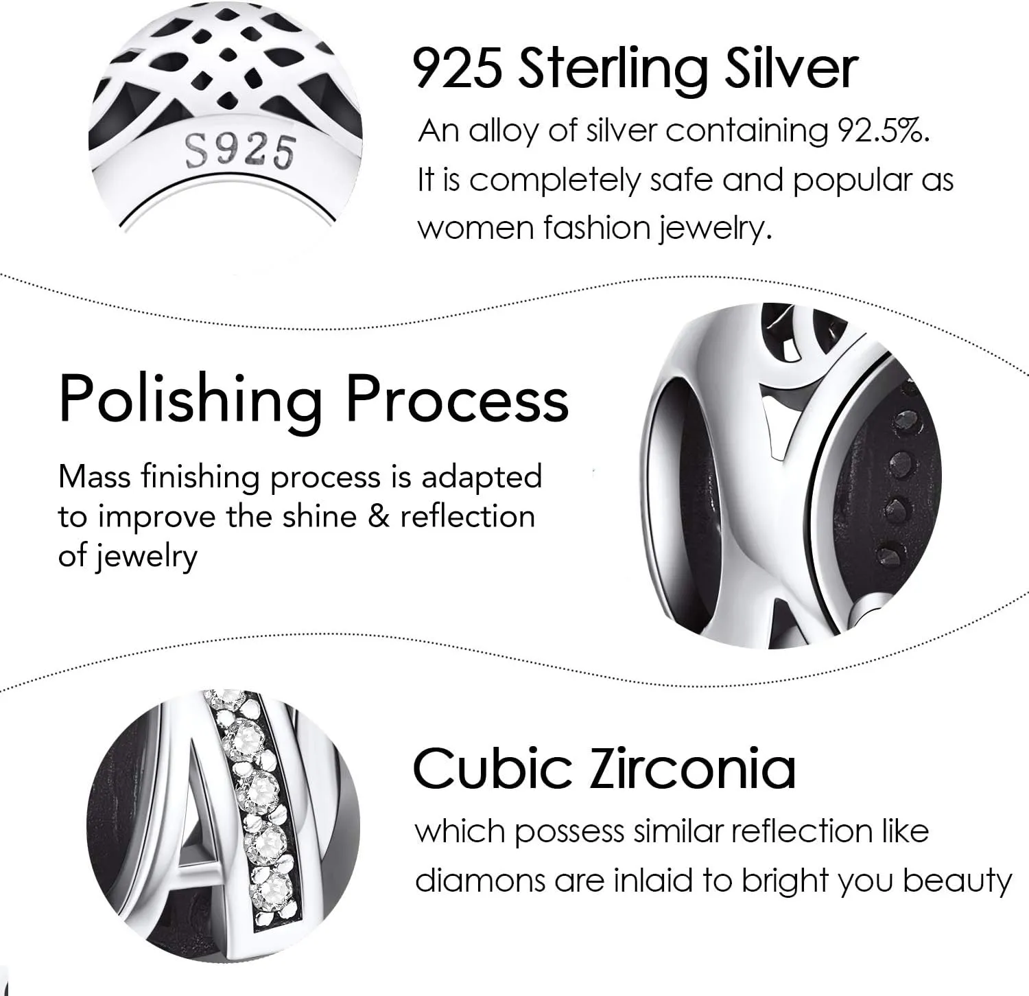 NINGAN Letter Alphabet Charm 925 Sterling Silver A-Z Initial Beads Fits Women's Europeans Bracelet and Necklace