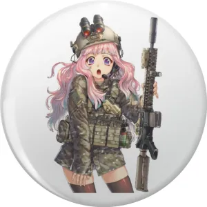 Of The Sound Military Anime Cute Gun Look Amazing Boys Girls Pin Lapel Pin Brooch Steel Pins Badge 0.75"