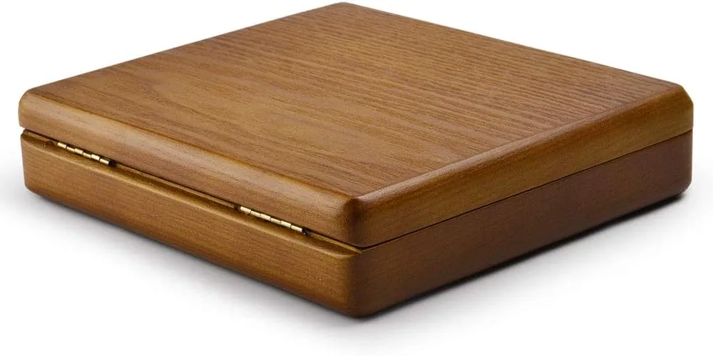 Oirlv Solid Wood Ring Jewelry Box Organizer Earrings Jewelry Drawer Organizer Tray with Lid (Creamy-white)