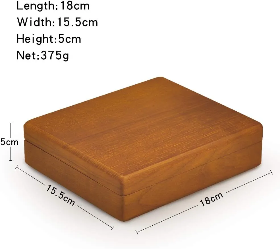Oirlv Solid Wood Ring Jewelry Box Organizer Earrings Jewelry Drawer Organizer Tray with Lid (Grey)