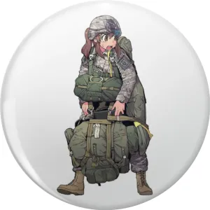 Paratrooper Military Anime Cute Gun Secret History Fan The Boys Girls Pin Lapel Pin Brooch Steel Pins Badge 0.75"