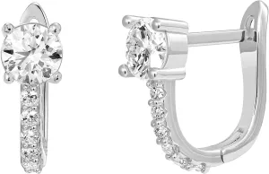 PAVOI 14K Gold Plated 925 Sterling Silver Post Cubic Zirconia Huggie Earrings | Small Gold Hoop Earrings for Women | CZ Stud Cuff Earring
