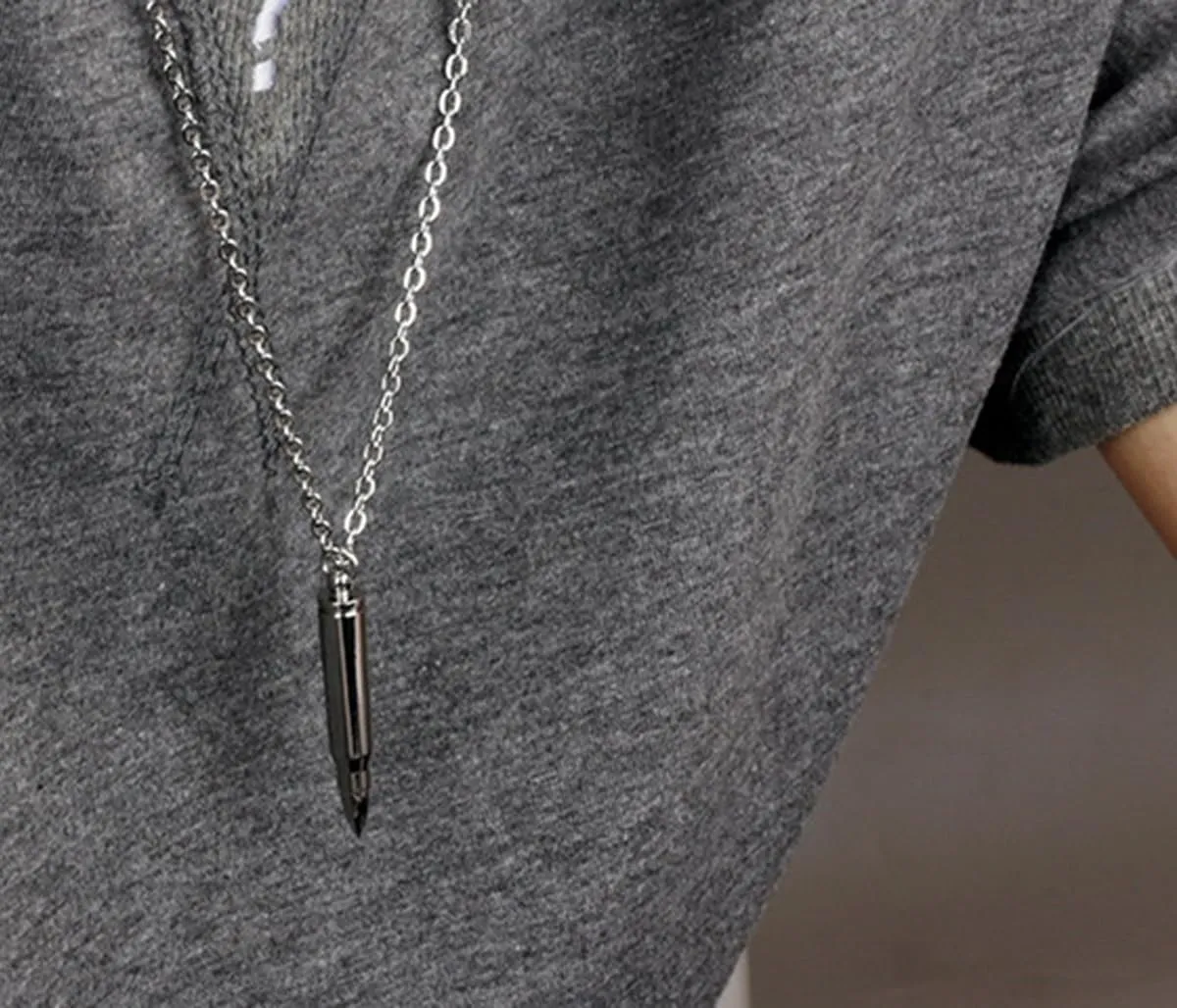 Pendant Necklace for Men Multicolored Stainless Steel Pendant Jewelry Gift for Men Women Couple