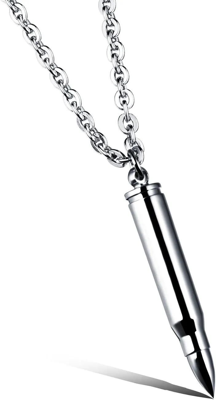 Pendant Necklace for Men Multicolored Stainless Steel Pendant Jewelry Gift for Men Women Couple