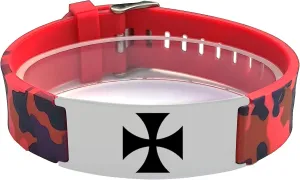 Personalized Christian Jesus Fish and Cross/Star of David Jewish/Jesus Formee Cross Specific Symbols Faith Religious Camouflage Silicone Bracelet for Men Women