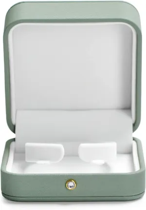 Premium Green Leather Bracelet Bangle Gift Box Velvet Interior Bracelet Storage Holder Box