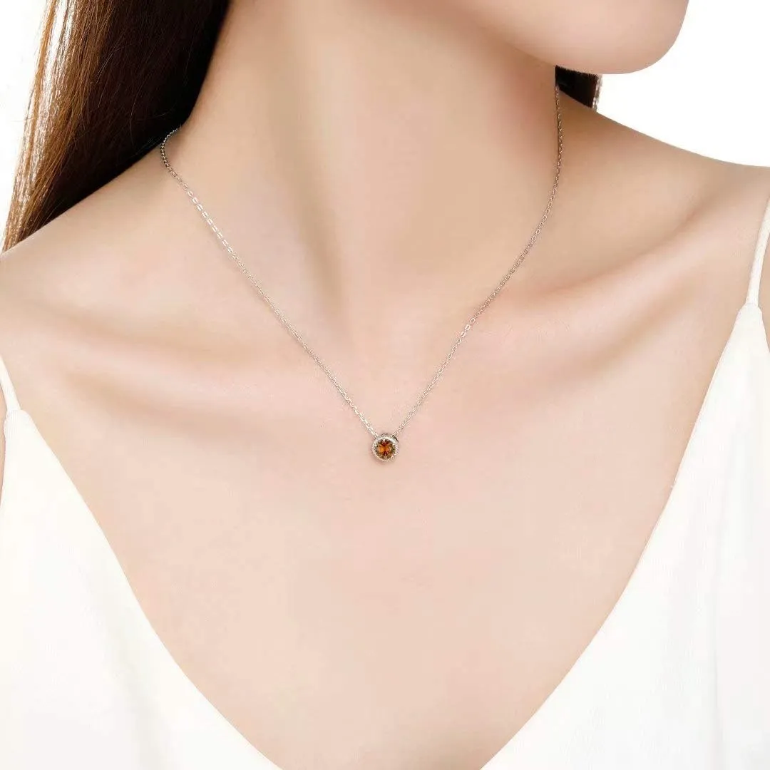 Presentski Birthstone Necklace for Women Sterling Silver 925 Solitaire Pendant Dainty Necklace Birthday Gifts for Women Birthstone Necklaces for Mom