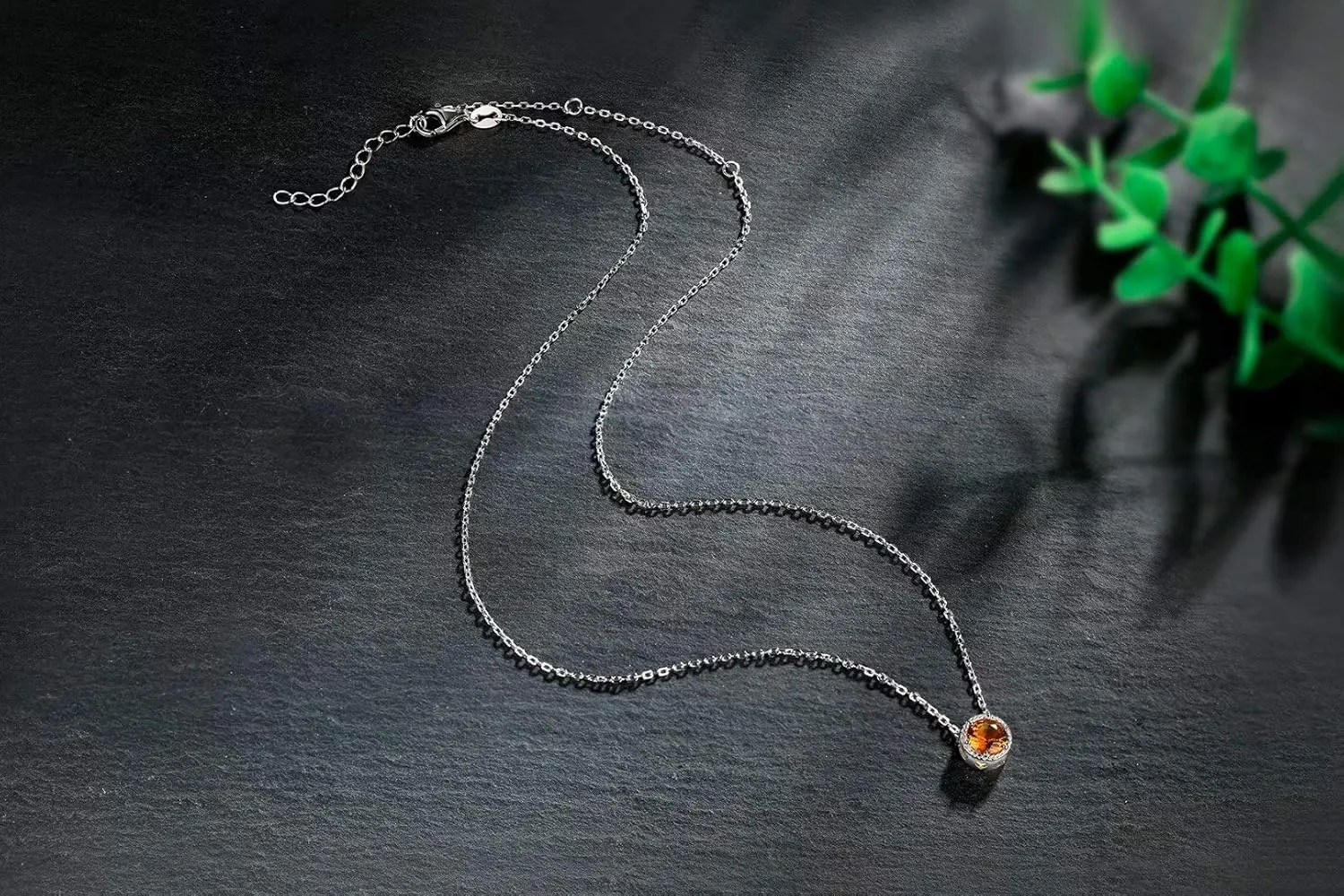 Presentski Birthstone Necklace for Women Sterling Silver 925 Solitaire Pendant Dainty Necklace Birthday Gifts for Women Birthstone Necklaces for Mom