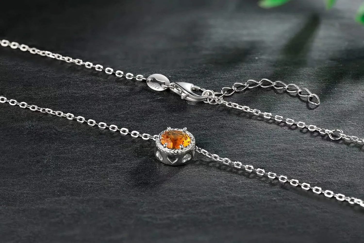 Presentski Birthstone Necklace for Women Sterling Silver 925 Solitaire Pendant Dainty Necklace Birthday Gifts for Women Birthstone Necklaces for Mom