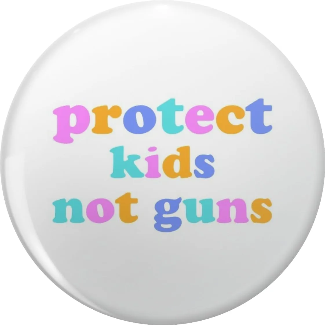 protect kids not guns (multicolored cooper) Pin Lapel Pin Cute Brooch Pins Badges 0.75"