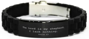 Psalm 23 Christian Bracelet,The Lord is my shepherd I lack nothing,prayer bracelet,mens women christian,bible Verse Bracelet