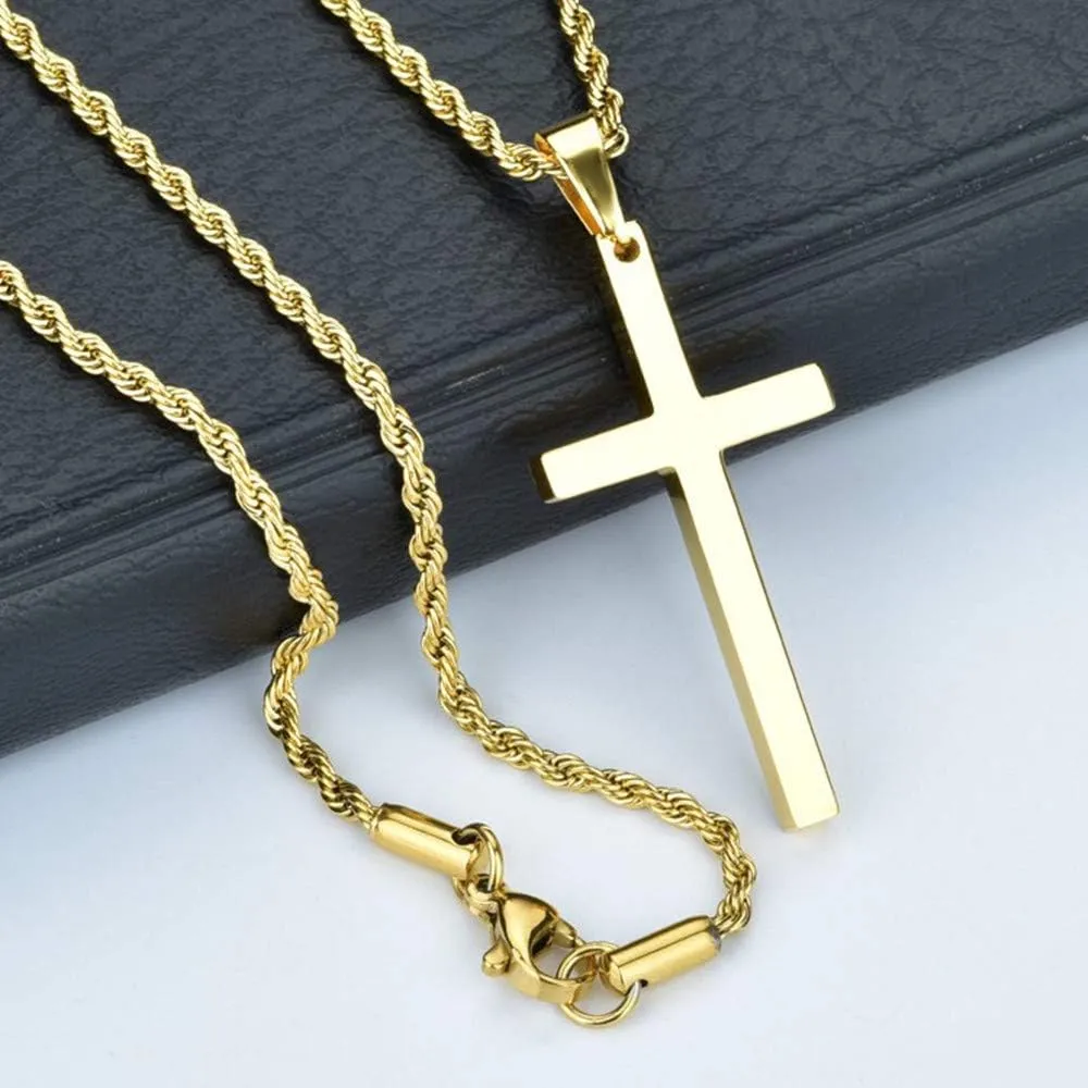 Q&S Jewels 2MM Men Women Rope Chain Necklace 18K Gold Plated,Stainless Steel Chain Necklace Links for men Fashion Jewelry, Wear Alone or with Pendant, 16-30 Inches